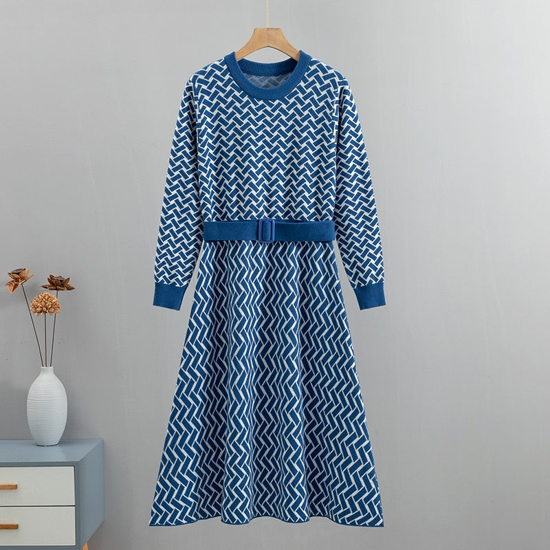Vestido Tricô Luxo com Cinto